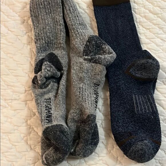 Men's Gray and Blue Socks - Picture 1 of 3